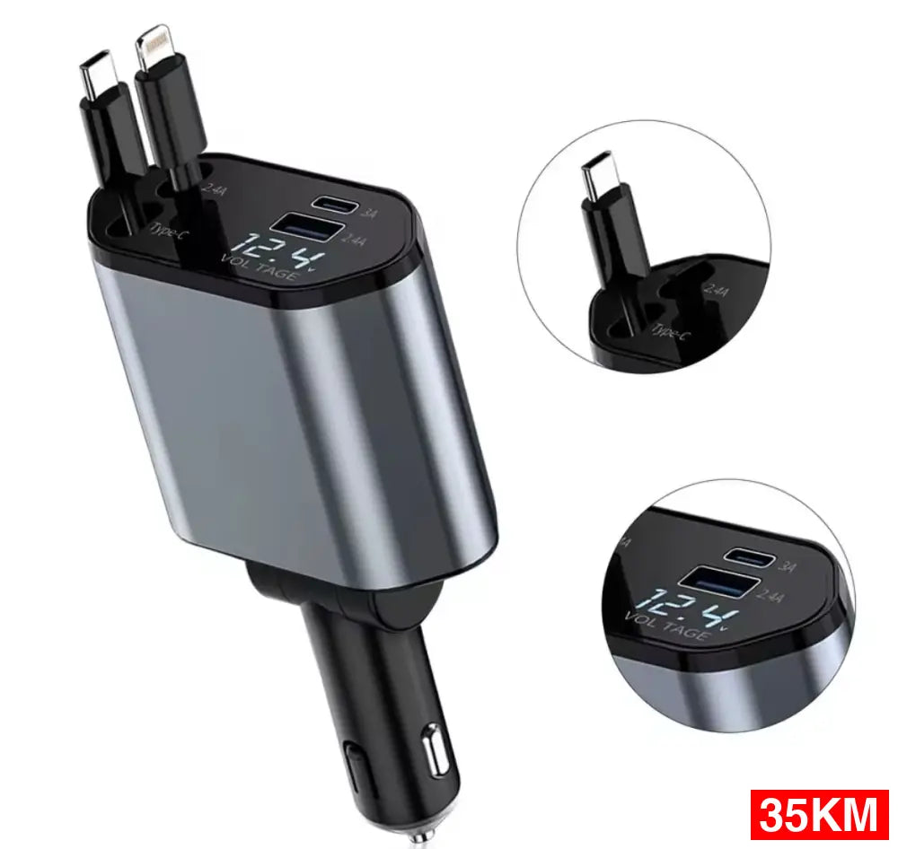 Brzi Auto Punjač 120W – Puni do 4 Uređaja