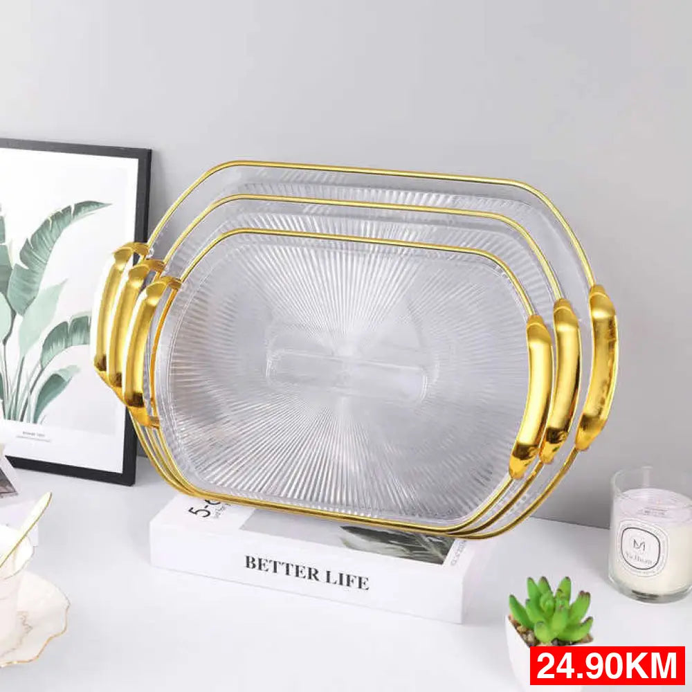 Poslužavnik sa zlatnim detaljima PVC - 2 kom