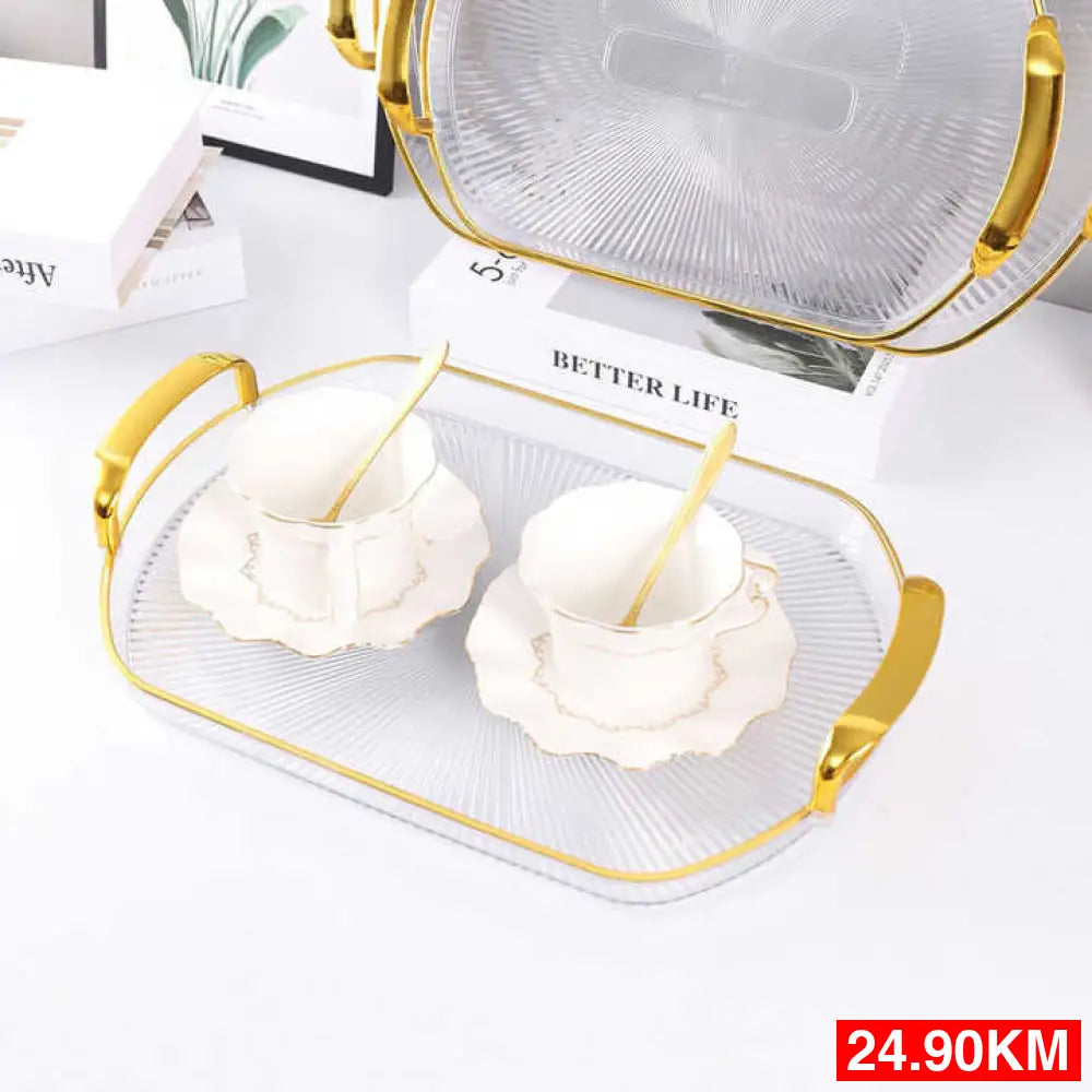 Poslužavnik sa zlatnim detaljima PVC - 2 kom