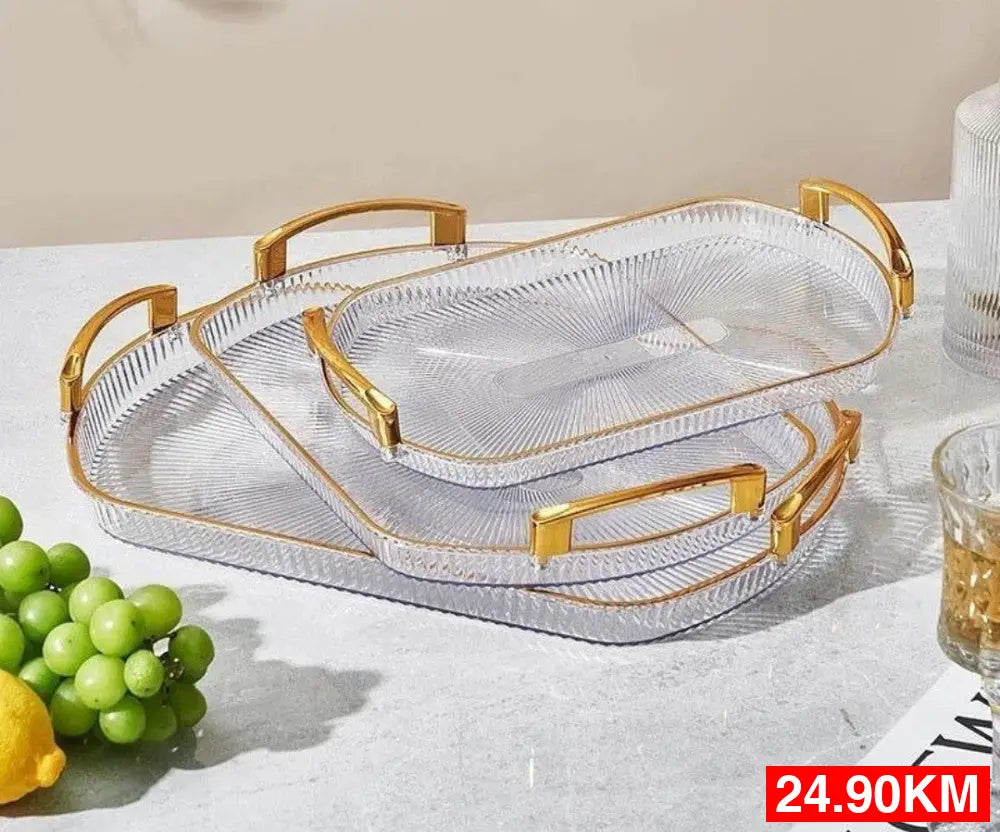 Poslužavnik sa zlatnim detaljima PVC - 2 kom