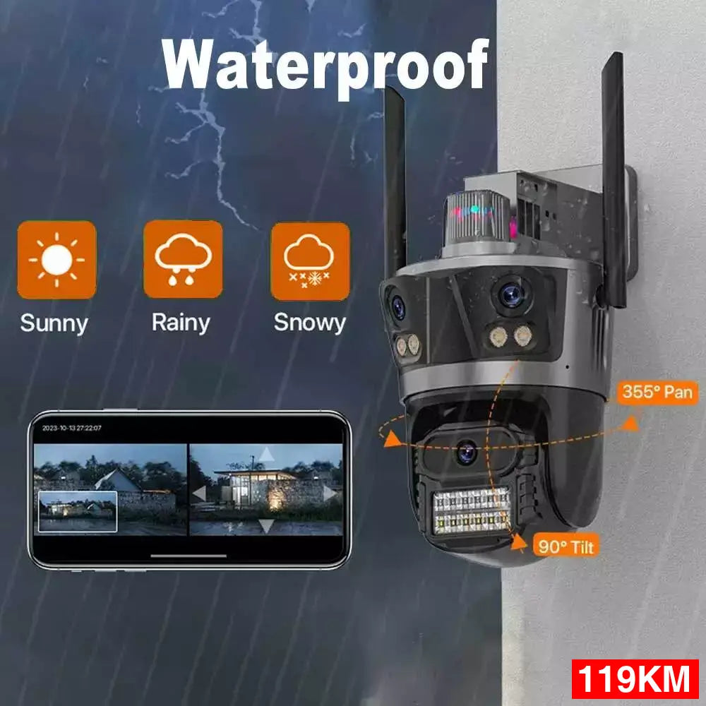 Sigurnosna 4K kamera s 3 objektiva
