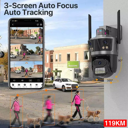 Sigurnosna 4K kamera s 3 objektiva
